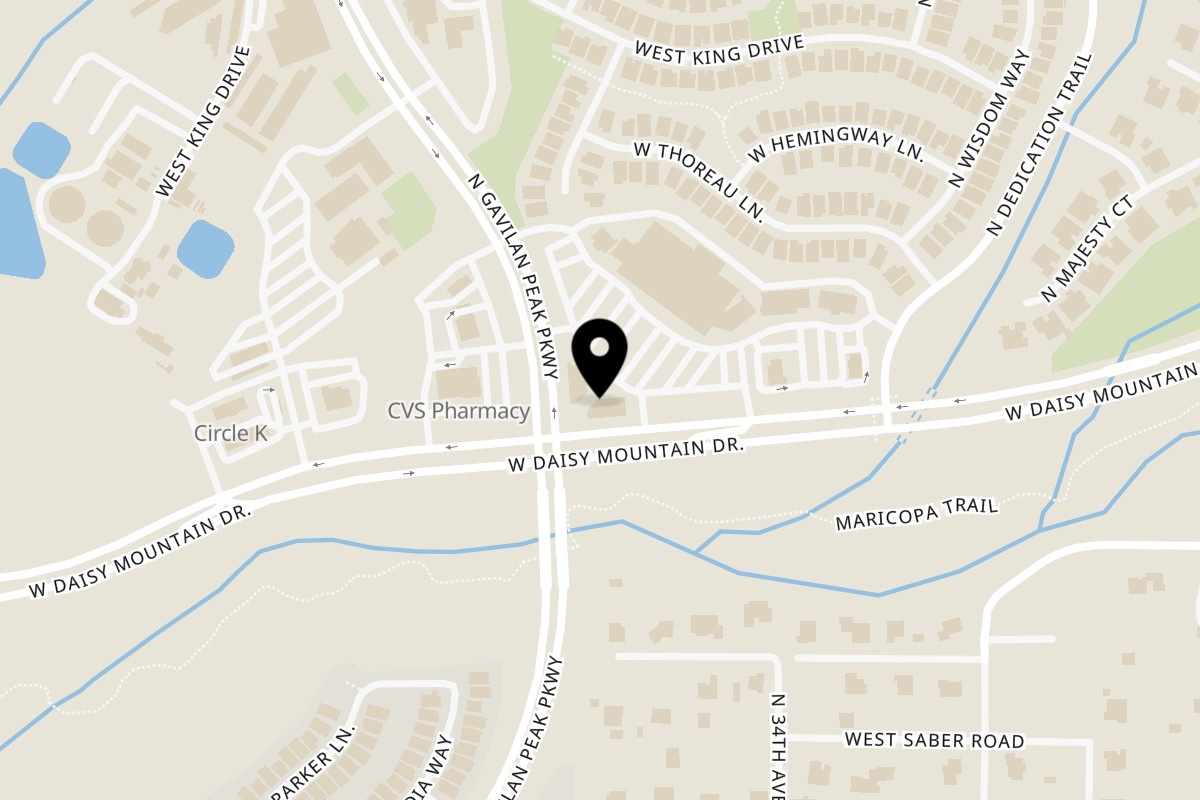 Map showing the location of Tru Burger Co. on 39504 N Daisy Mountain Dr #110 in Anthem